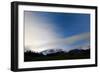 Clearing Weather System Highlights Cloud Cover, Mt Rainier NP, WA, Stars Shine After Sunset-Jay Goodrich-Framed Photographic Print