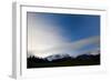 Clearing Weather System Highlights Cloud Cover, Mt Rainier NP, WA, Stars Shine After Sunset-Jay Goodrich-Framed Photographic Print