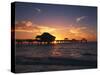 Clearwater Beach and Pier at Sunset, Florida, USA-Adam Jones-Stretched Canvas
