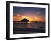Clearwater Beach and Pier at Sunset, Florida, USA-Adam Jones-Framed Premium Photographic Print