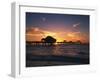 Clearwater Beach and Pier at Sunset, Florida, USA-Adam Jones-Framed Premium Photographic Print