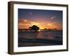 Clearwater Beach and Pier at Sunset, Florida, USA-Adam Jones-Framed Photographic Print