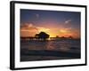 Clearwater Beach and Pier at Sunset, Florida, USA-Adam Jones-Framed Photographic Print