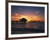 Clearwater Beach and Pier at Sunset, Florida, USA-Adam Jones-Framed Photographic Print