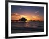 Clearwater Beach and Pier at Sunset, Florida, USA-Adam Jones-Framed Photographic Print