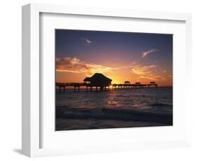 Clearwater Beach and Pier at Sunset, Florida, USA-Adam Jones-Framed Photographic Print