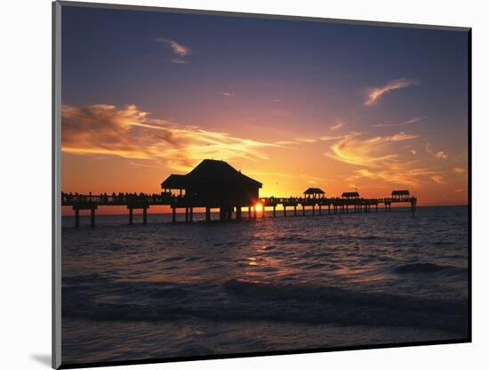 Clearwater Beach and Pier at Sunset, Florida, USA-Adam Jones-Mounted Photographic Print