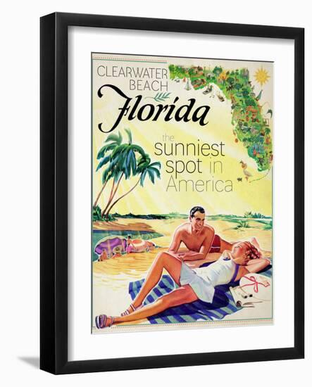 Clearwater Beach-null-Framed Premium Giclee Print