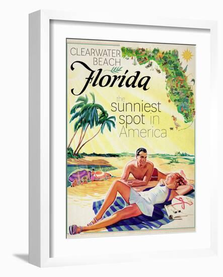 Clearwater Beach-null-Framed Premium Giclee Print