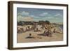 Clearwater, FL - Sunbathers on Clearwater Beach-Lantern Press-Framed Art Print