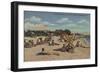 Clearwater, FL - Sunbathers on Clearwater Beach-Lantern Press-Framed Art Print