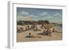 Clearwater, FL - Sunbathers on Clearwater Beach-Lantern Press-Framed Art Print