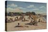 Clearwater, FL - Sunbathers on Clearwater Beach-Lantern Press-Stretched Canvas