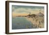 Clearwater, FL - Swimmers & Sunbathers on Beach-Lantern Press-Framed Art Print