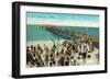 Clearwater, Florida - View of City Pier from Beach-Lantern Press-Framed Art Print