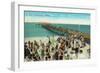 Clearwater, Florida - View of City Pier from Beach-Lantern Press-Framed Art Print