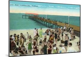 Clearwater, Florida - View of City Pier from Beach-Lantern Press-Mounted Art Print