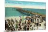 Clearwater, Florida - View of City Pier from Beach-Lantern Press-Mounted Premium Giclee Print