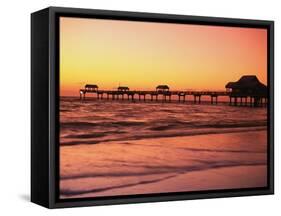 Clearwater Pier on Gulf of Mexico-James Randklev-Framed Stretched Canvas