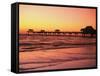 Clearwater Pier on Gulf of Mexico-James Randklev-Framed Stretched Canvas