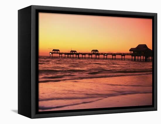 Clearwater Pier on Gulf of Mexico-James Randklev-Framed Stretched Canvas