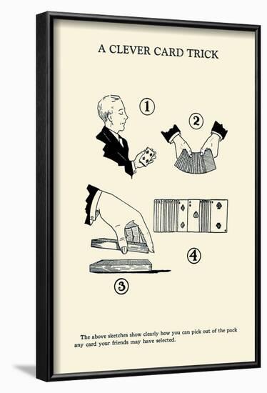 Cleaver Card Trick-null-Framed Art Print