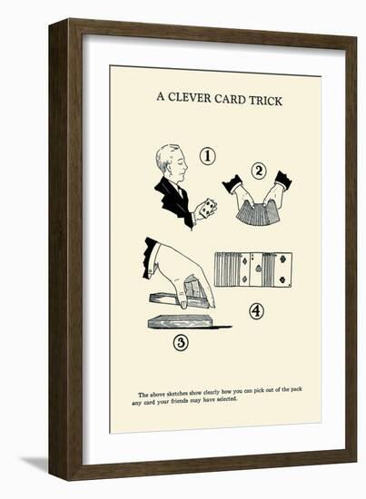 Cleaver Card Trick-null-Framed Art Print