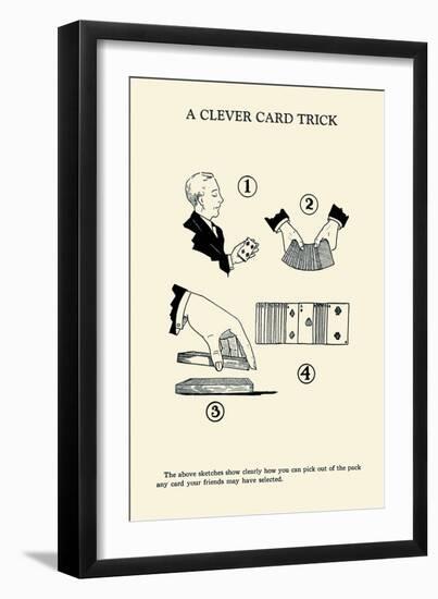 Cleaver Card Trick-null-Framed Art Print