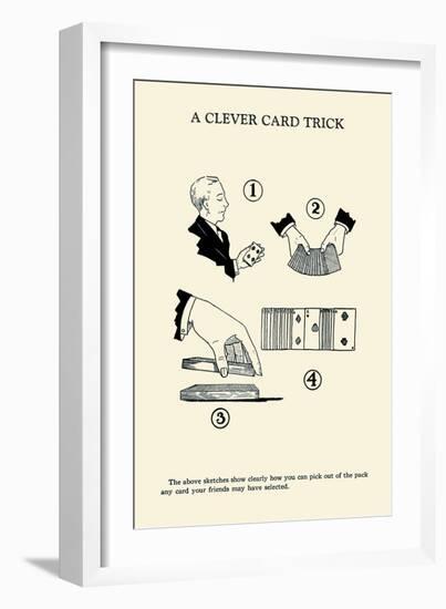 Cleaver Card Trick-null-Framed Art Print