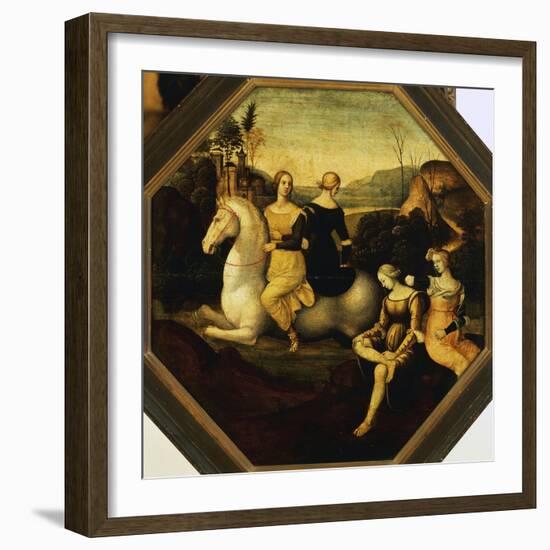 Clelia Crossing the Tiber, Ca 1510-null-Framed Giclee Print