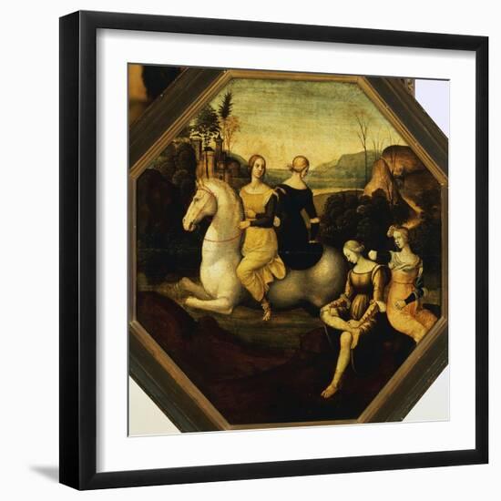 Clelia Crossing the Tiber, Ca 1510-null-Framed Giclee Print