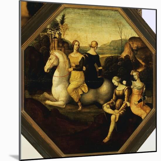 Clelia Crossing the Tiber, Ca 1510-null-Mounted Giclee Print