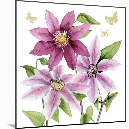 Clematis Climb I-Grace Popp-Mounted Art Print