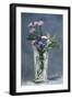 Clematis in a Crystal Vase-Edouard Manet-Framed Art Print