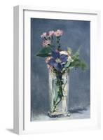 Clematis in a Crystal Vase-Edouard Manet-Framed Art Print