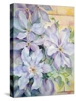 Clematis, the President-Karen Armitage-Stretched Canvas