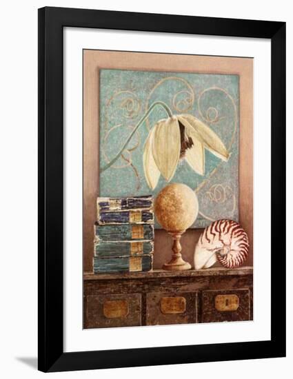 Clematite Blanche-Laurence David-Framed Art Print