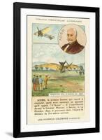 Clement Ader, French Aviation Pioneer, and His First Flight in 1897-null-Framed Giclee Print