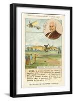 Clement Ader, French Aviation Pioneer, and His First Flight in 1897-null-Framed Giclee Print