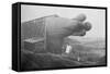 Clement Bayard Dirigible Half Way In Hangar-null-Framed Stretched Canvas