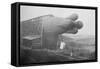 Clement Bayard Dirigible Half Way In Hangar-null-Framed Stretched Canvas