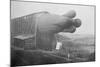 Clement Bayard Dirigible Half Way In Hangar-null-Mounted Art Print