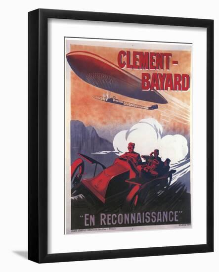 Clement-Bayard En Reconnaissance-Ernest Montaut-Framed Art Print