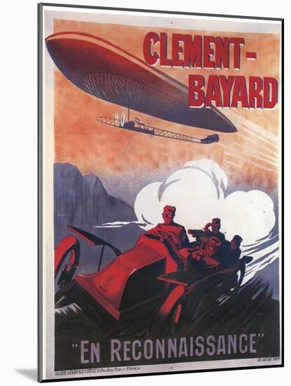 Clement-Bayard En Reconnaissance-Ernest Montaut-Mounted Art Print