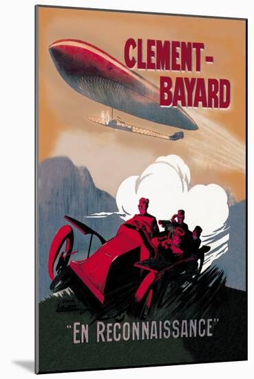 Clement-Bayard, French Dirigible-Ernest Montaut-Mounted Art Print