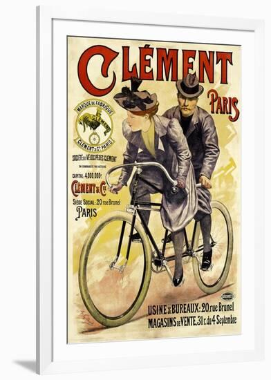 Clement Bicycles-A^ Gilbert-Framed Art Print