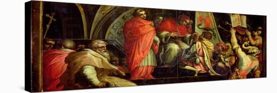 Clement IV Delivering Arms to the Leaders of the Guelph Party-Giorgio Vasari-Stretched Canvas