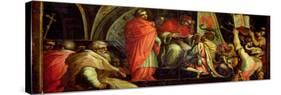 Clement IV Delivering Arms to the Leaders of the Guelph Party-Giorgio Vasari-Stretched Canvas