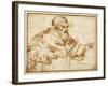 Clement VII Seated at a Table-Giorgio Vasari-Framed Giclee Print