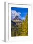 Clements Mountain and Reynolds Creek Falls in autumn, Glacier National Park, Montana, USA-Chuck Haney-Framed Photographic Print